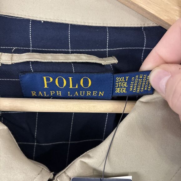 Ralph Lauren Mens Khaki Tan Bi Swing Jacket Navy Blue Pony Size 3XLT NWT - Picture 4 of 7